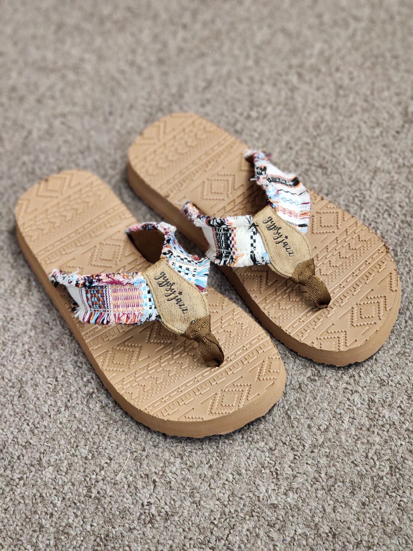 Multi Patchwork Gypsy Jazz Flip Flops