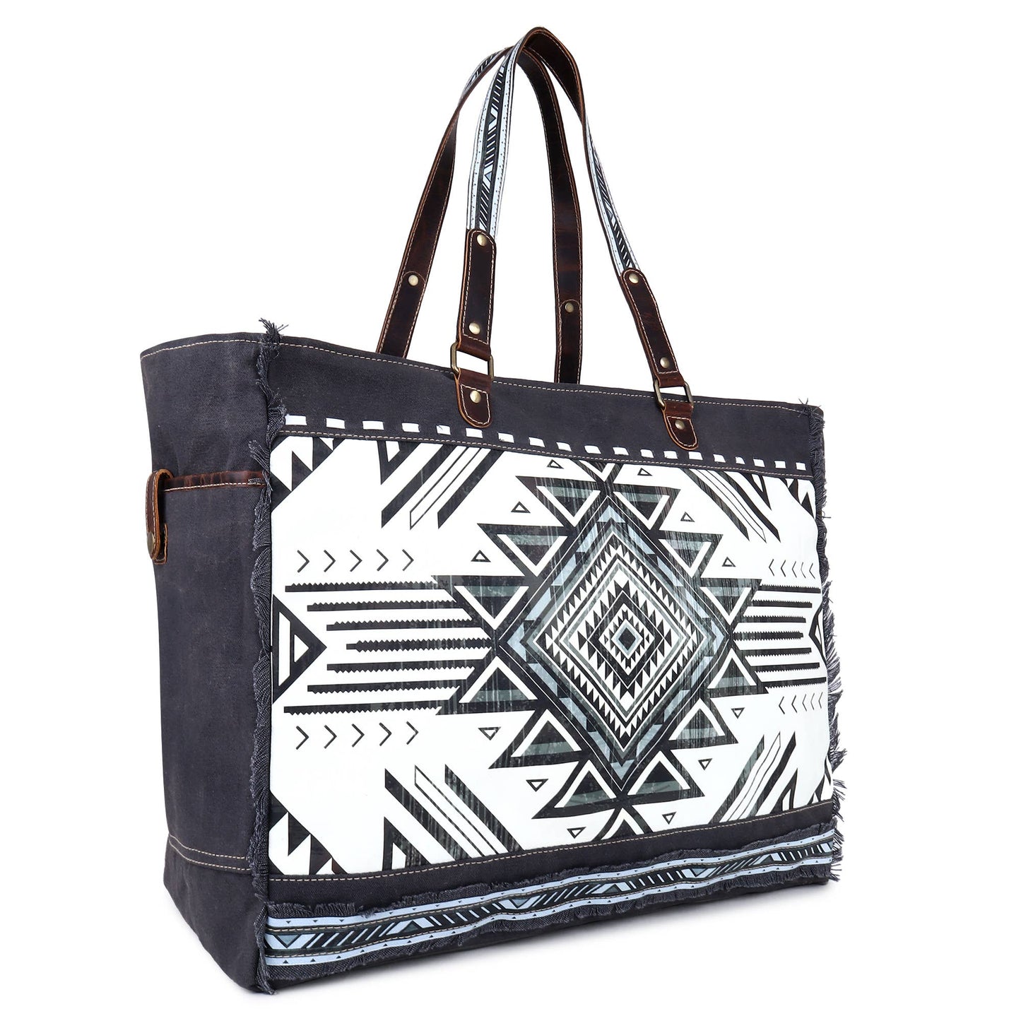 Canvas & Leather Weekender Bag