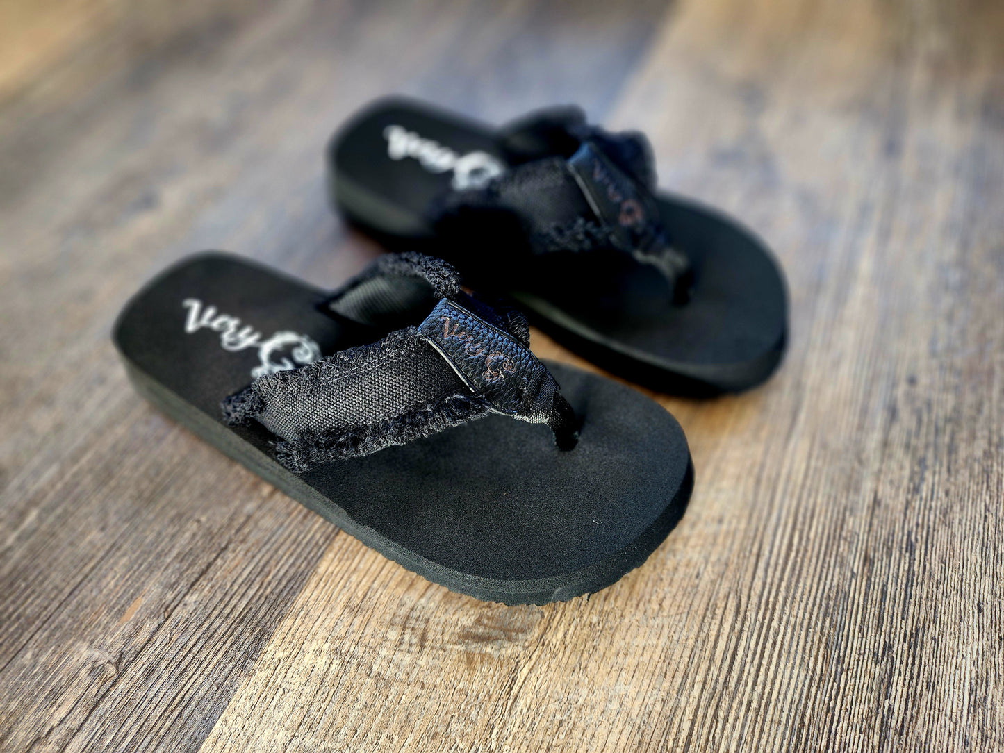 Black Gypsy Jazz Flip Flops