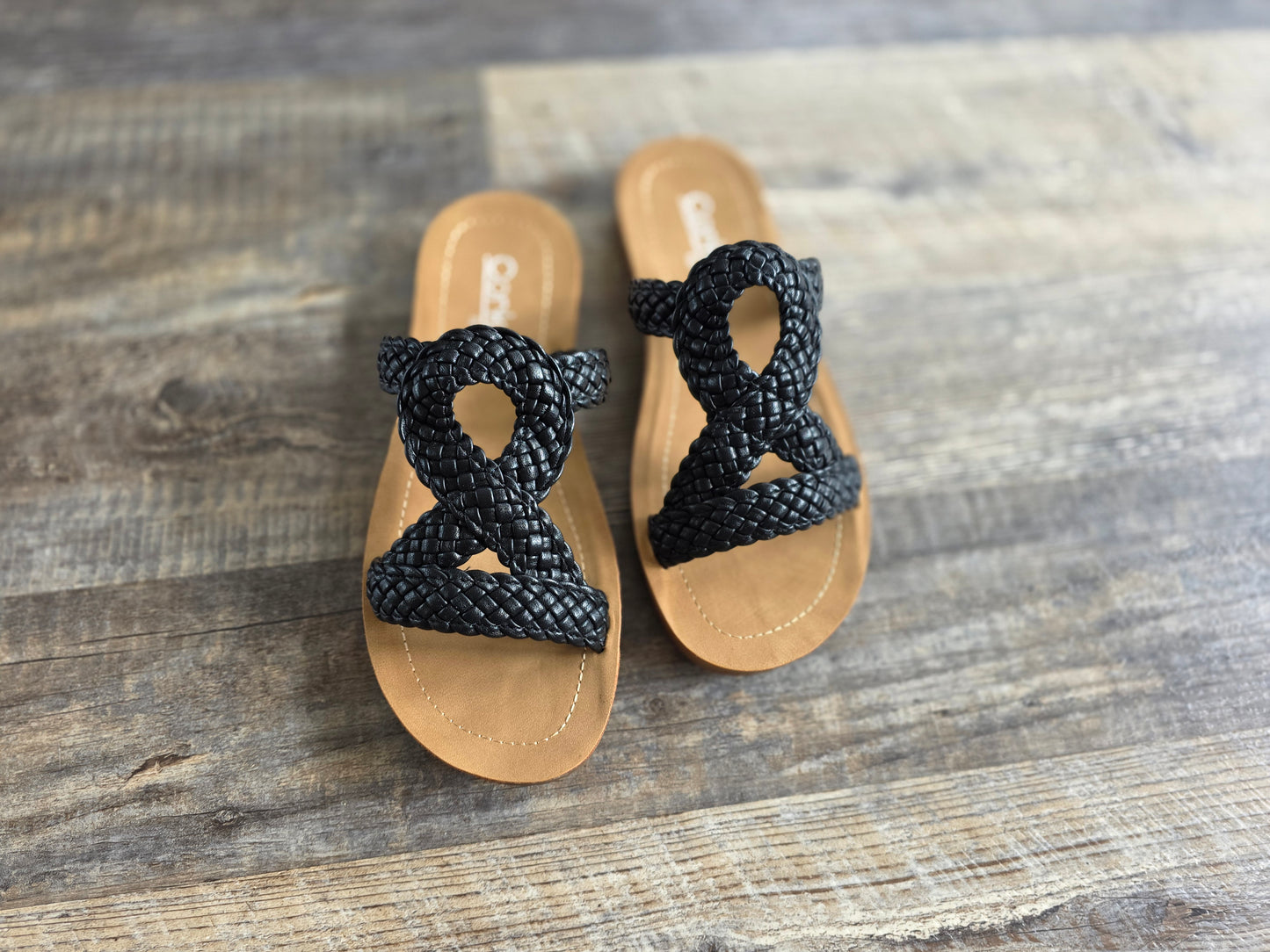 Black All Tangled Up Corkys Sandals