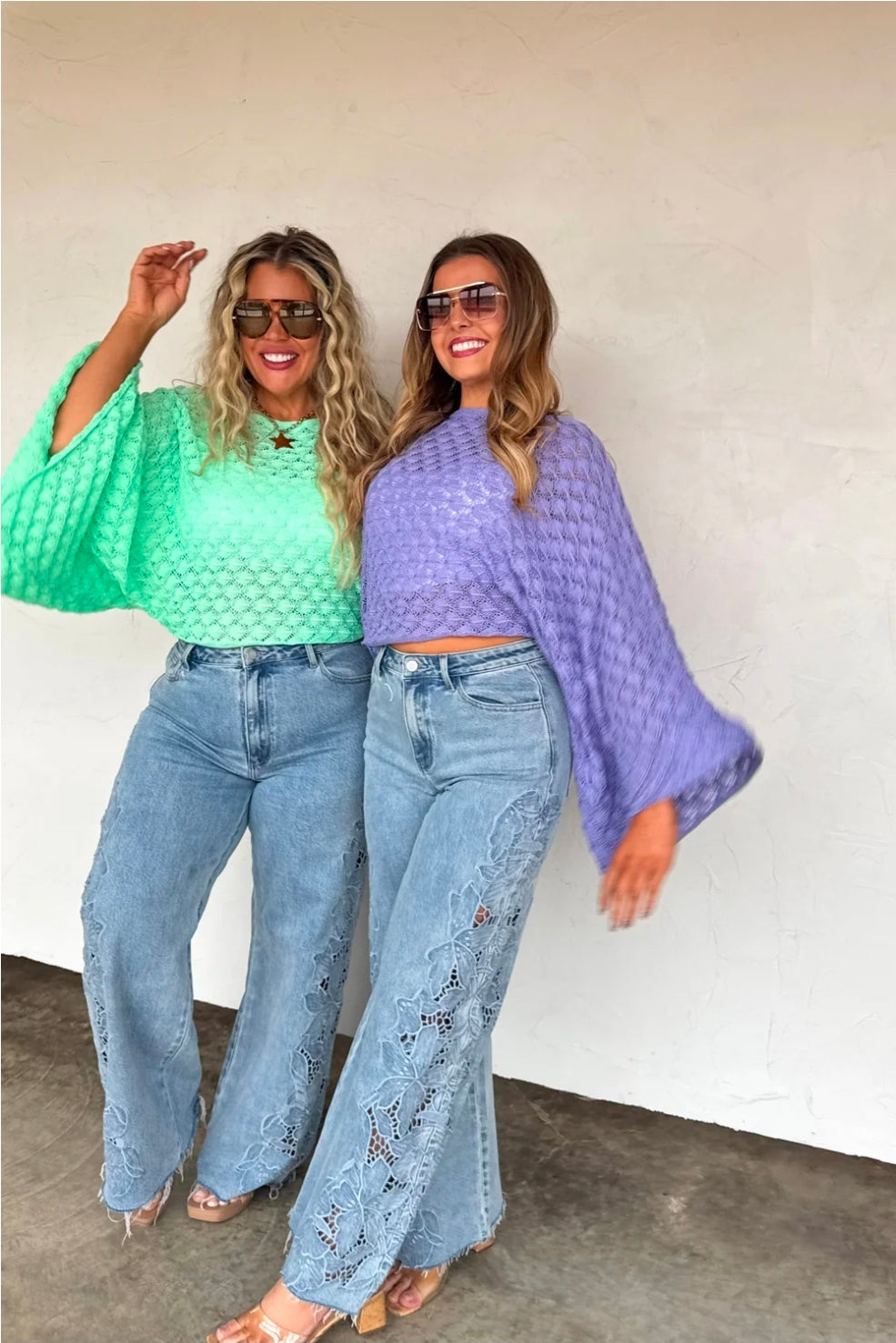 Mint Green Bell Sleeve Knit Top