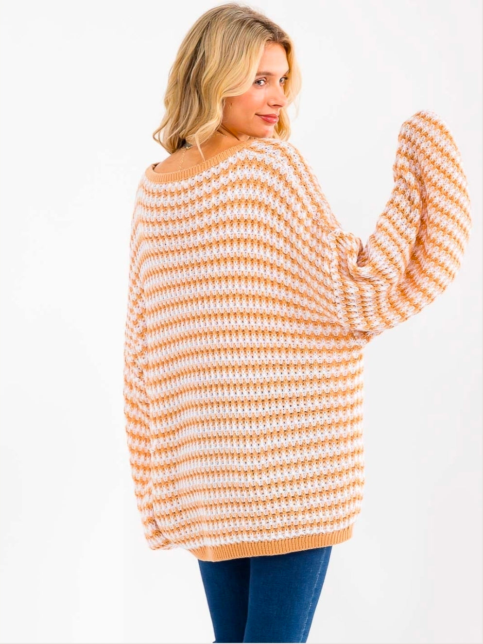 Mustard Colorblock Oversized Sweater