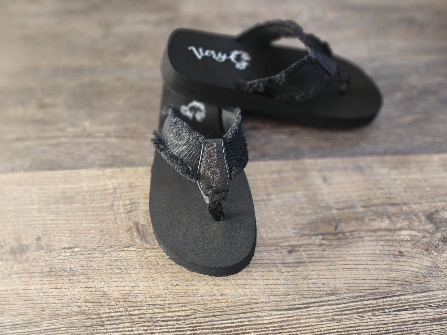 Black Gypsy Jazz Flip Flops