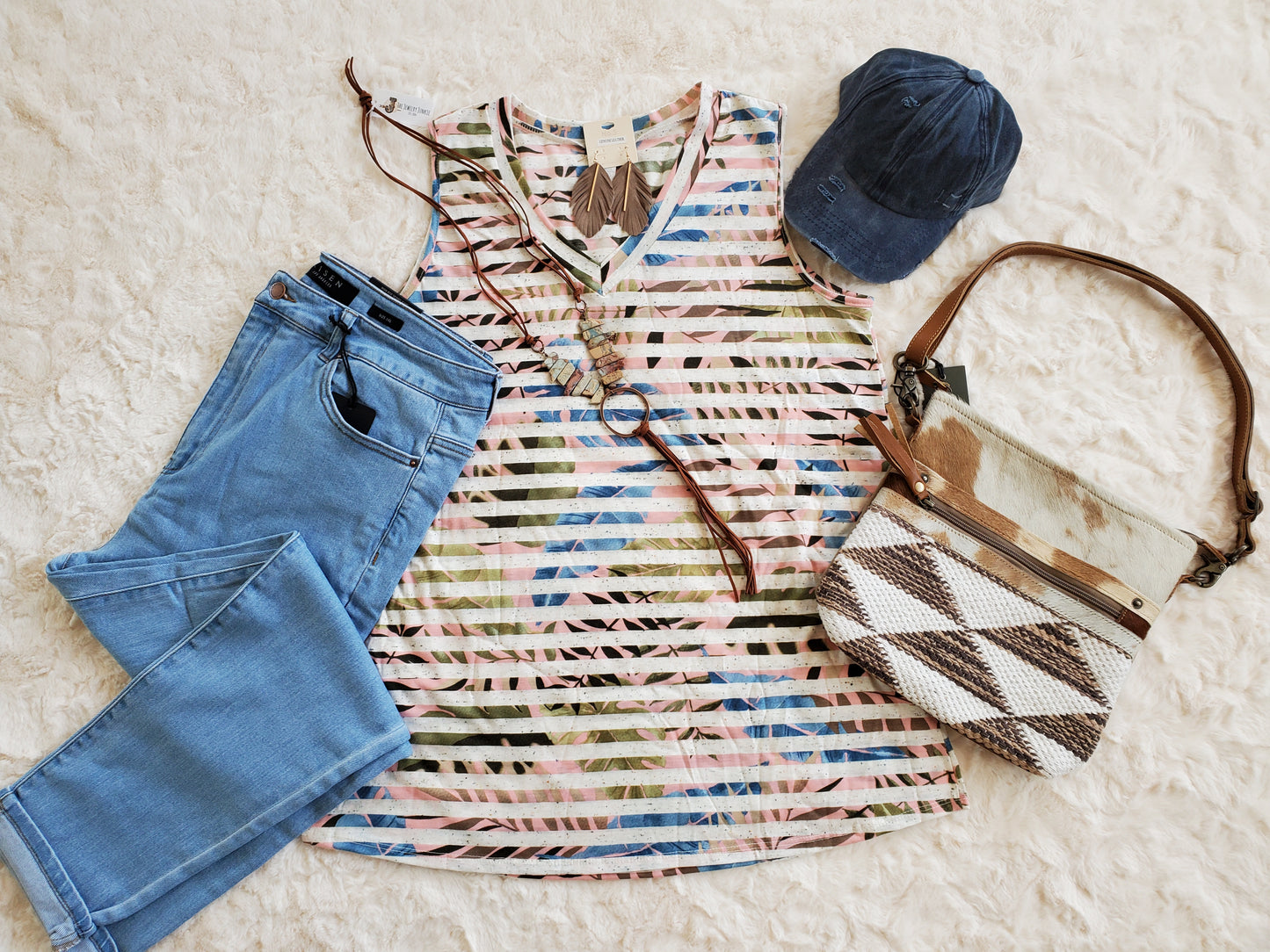Palm Leaf Tank Top
