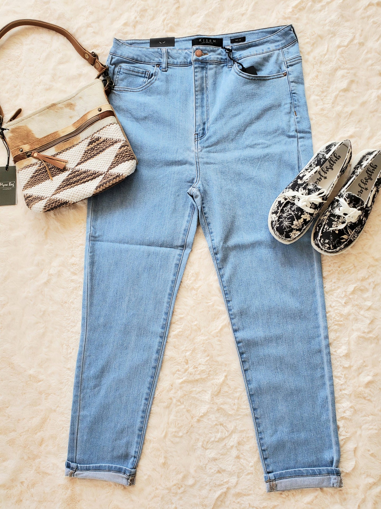 Light Wash Plus Size Risen Jeans