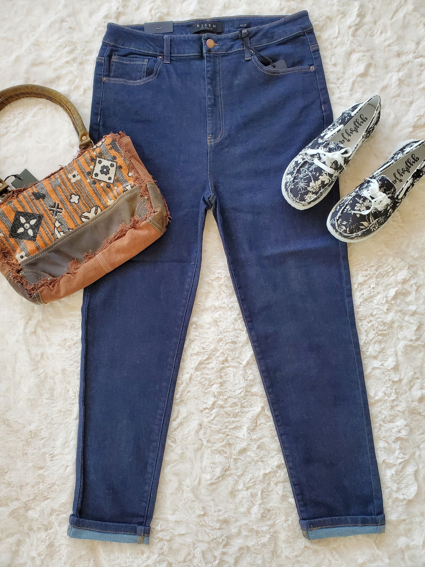 Dark Wash Plus Size Risen Jeans