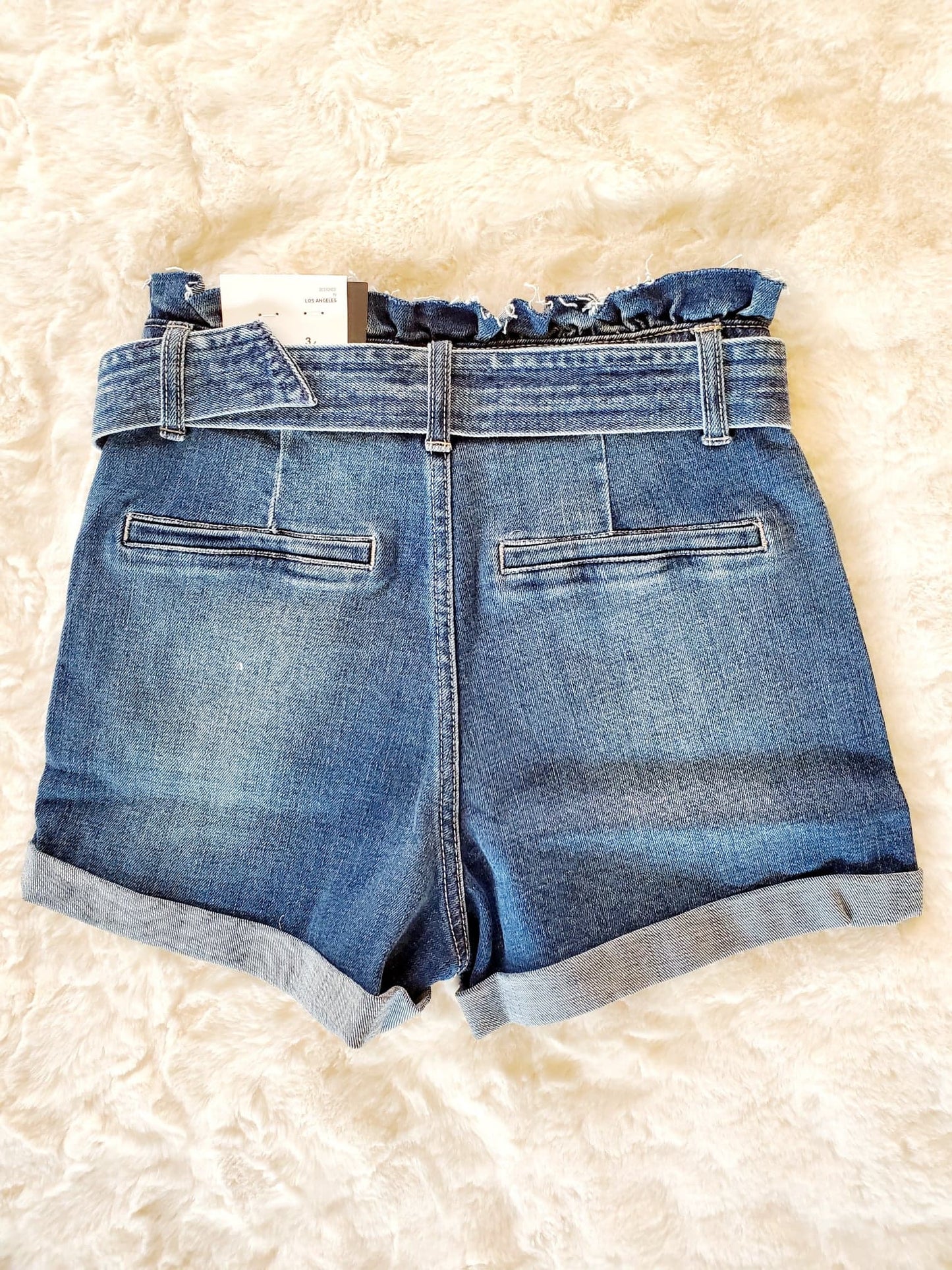 Paperbag Medium Wash Kancan Shorts