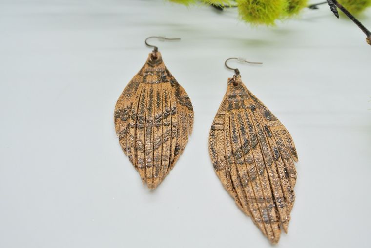 Leather Fringe Earrings