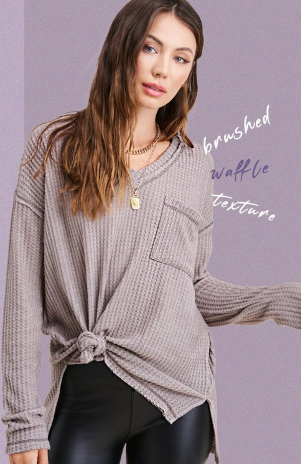 Ash Waffle Top