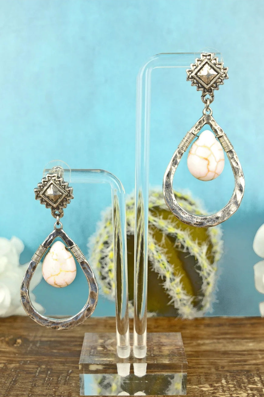 Ivory Teardrop Earrings