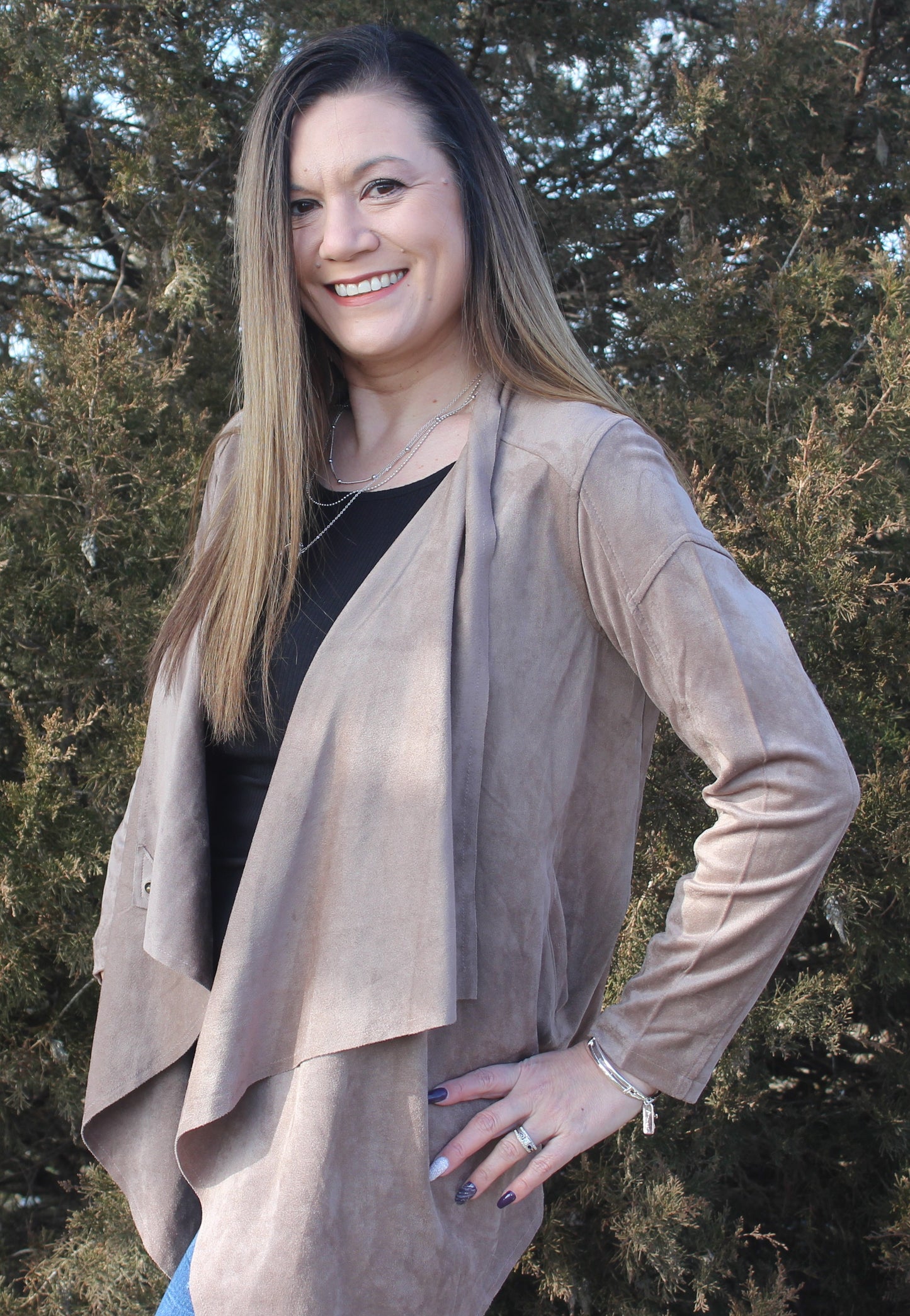 Suede All The Way Cardigan