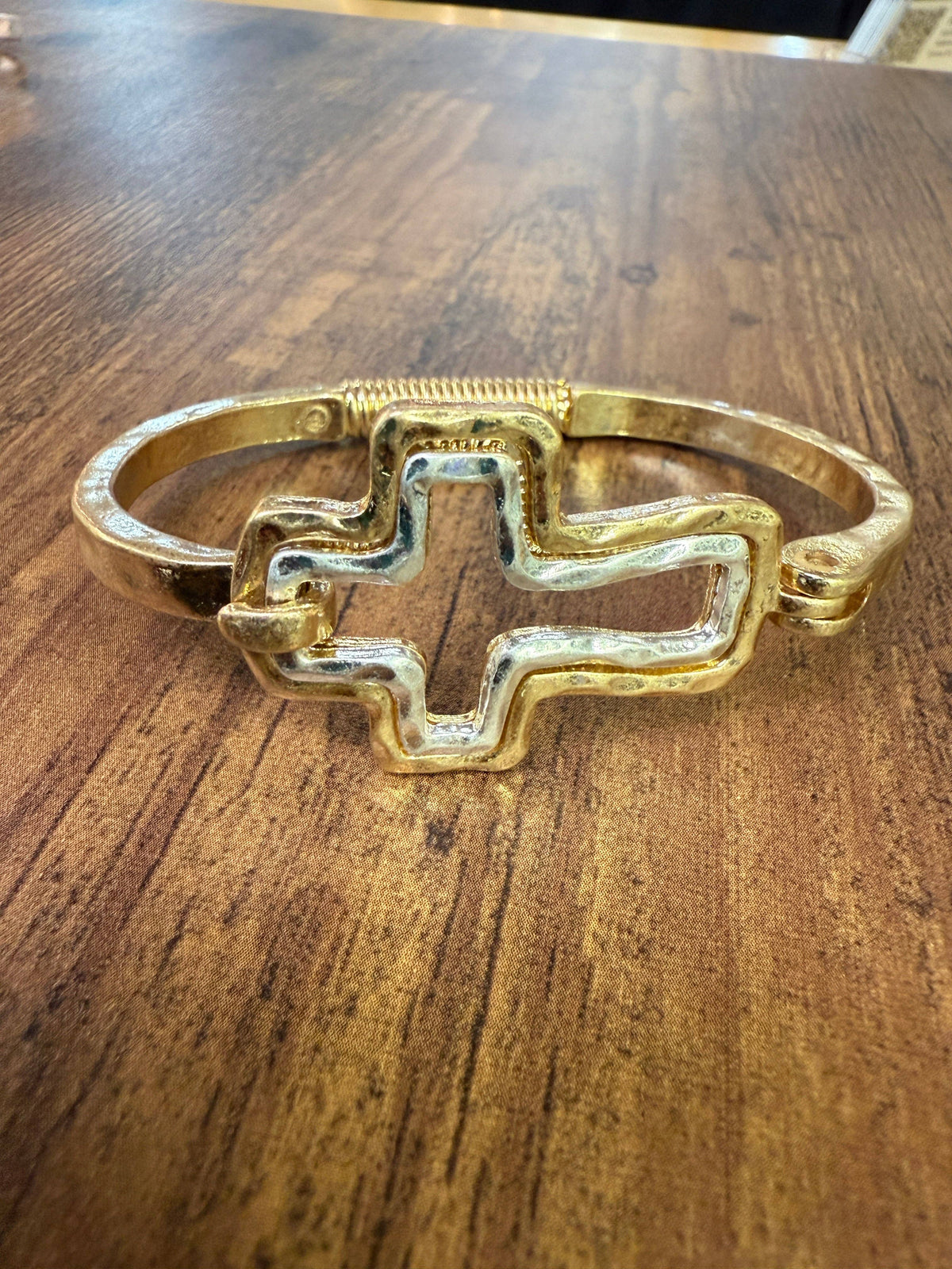 Mixed Cross Cuff Bracelet