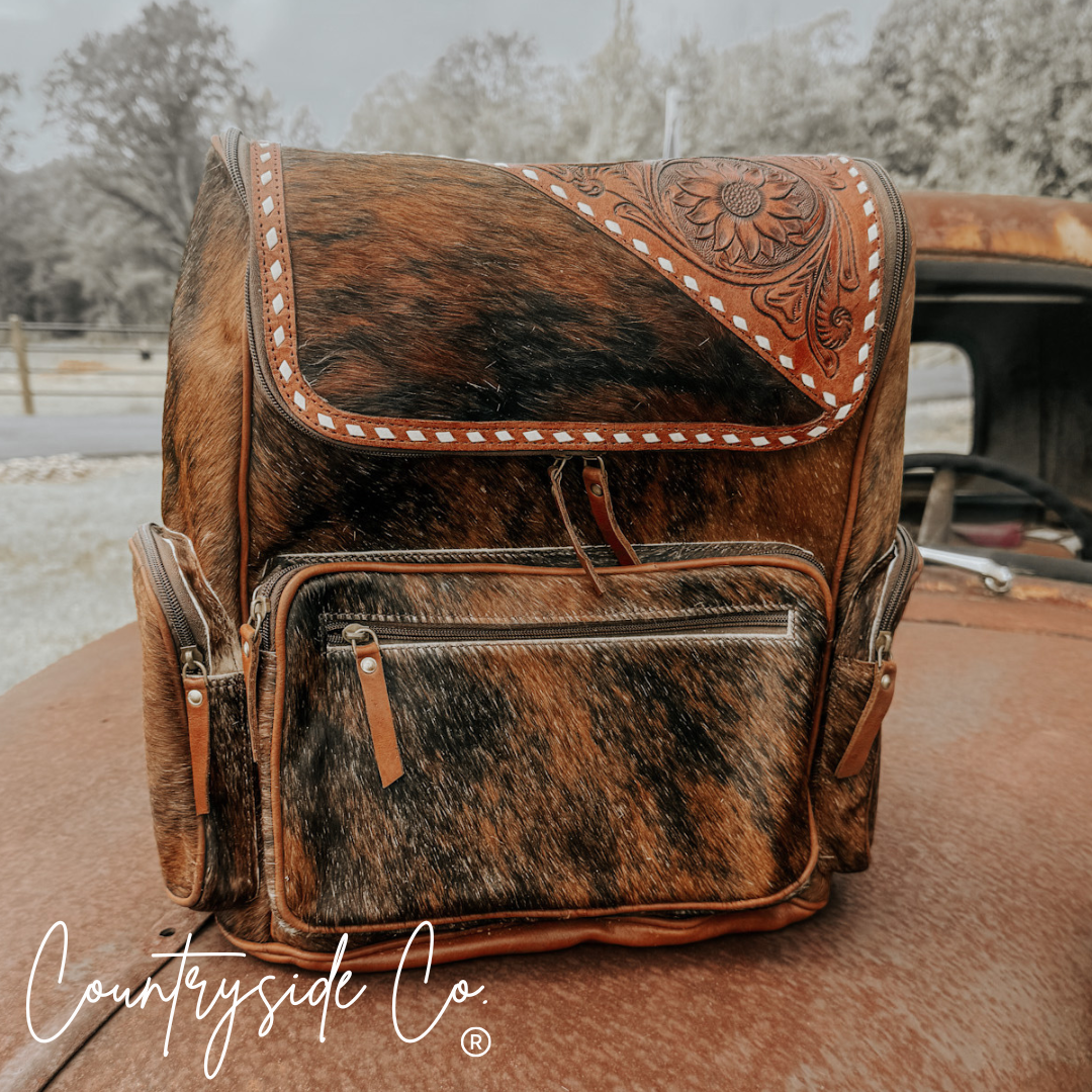 Mesa Cowhide Backpack Laptop Bag, travel bag