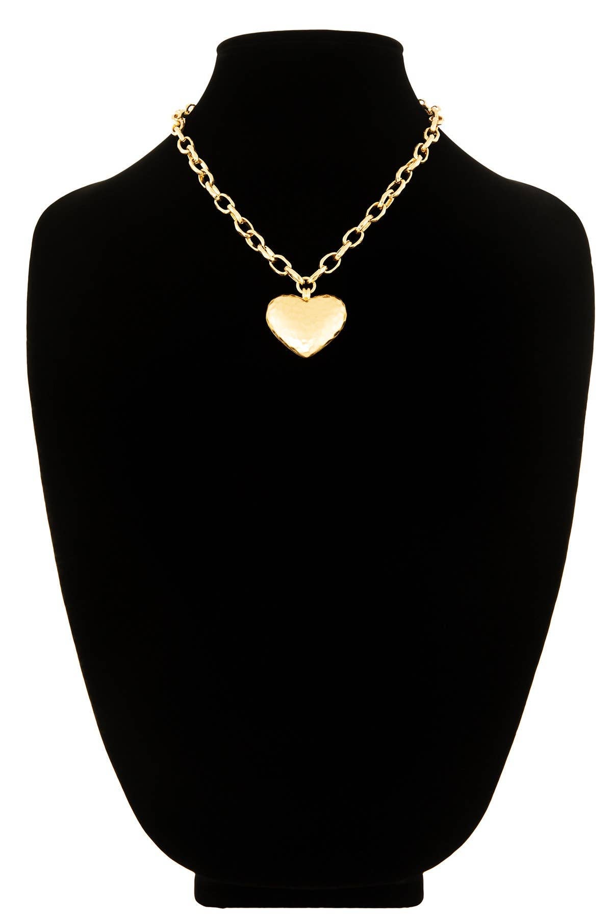 Chunky Steel Heart Necklace