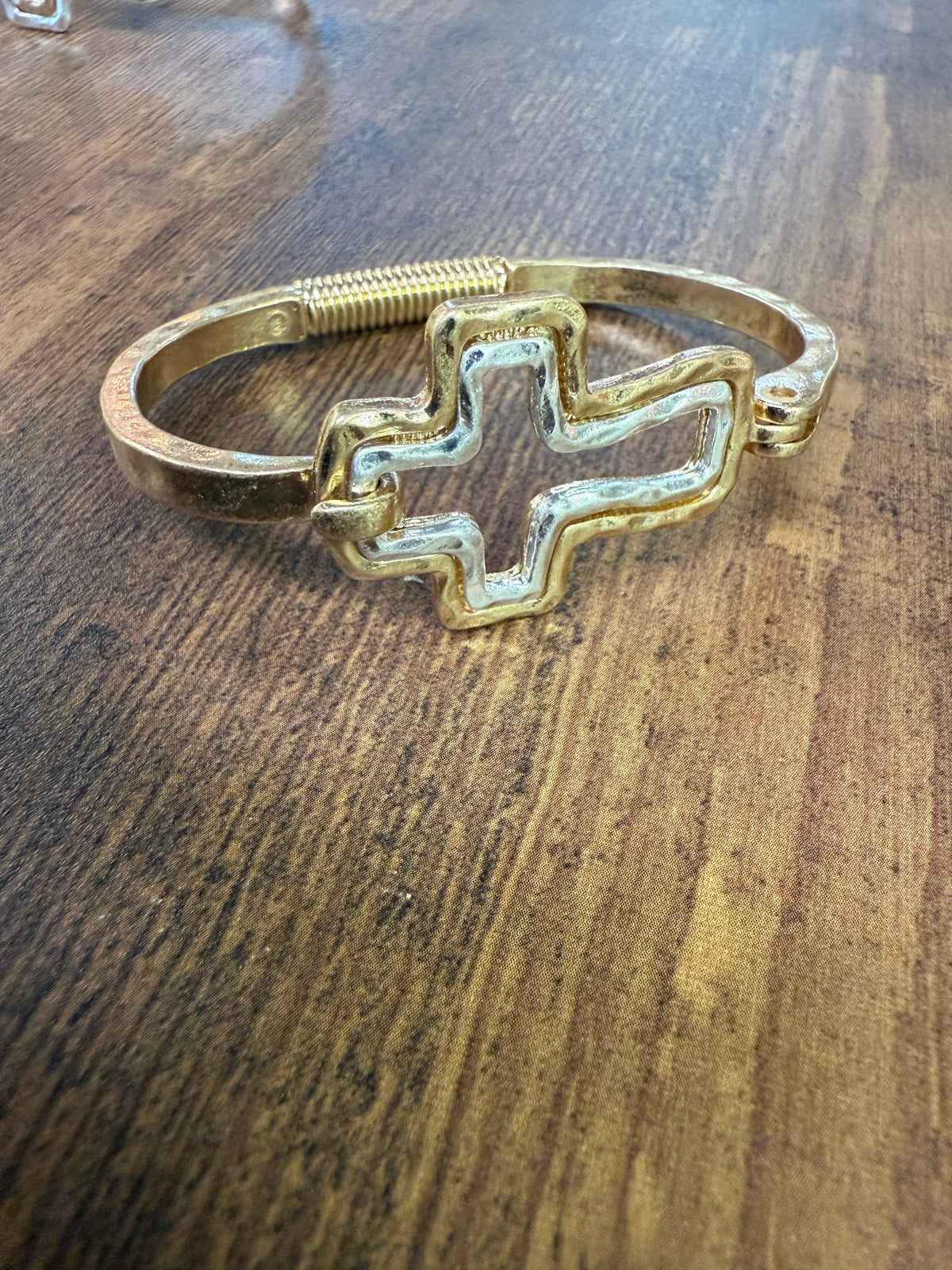 Mixed Cross Cuff Bracelet