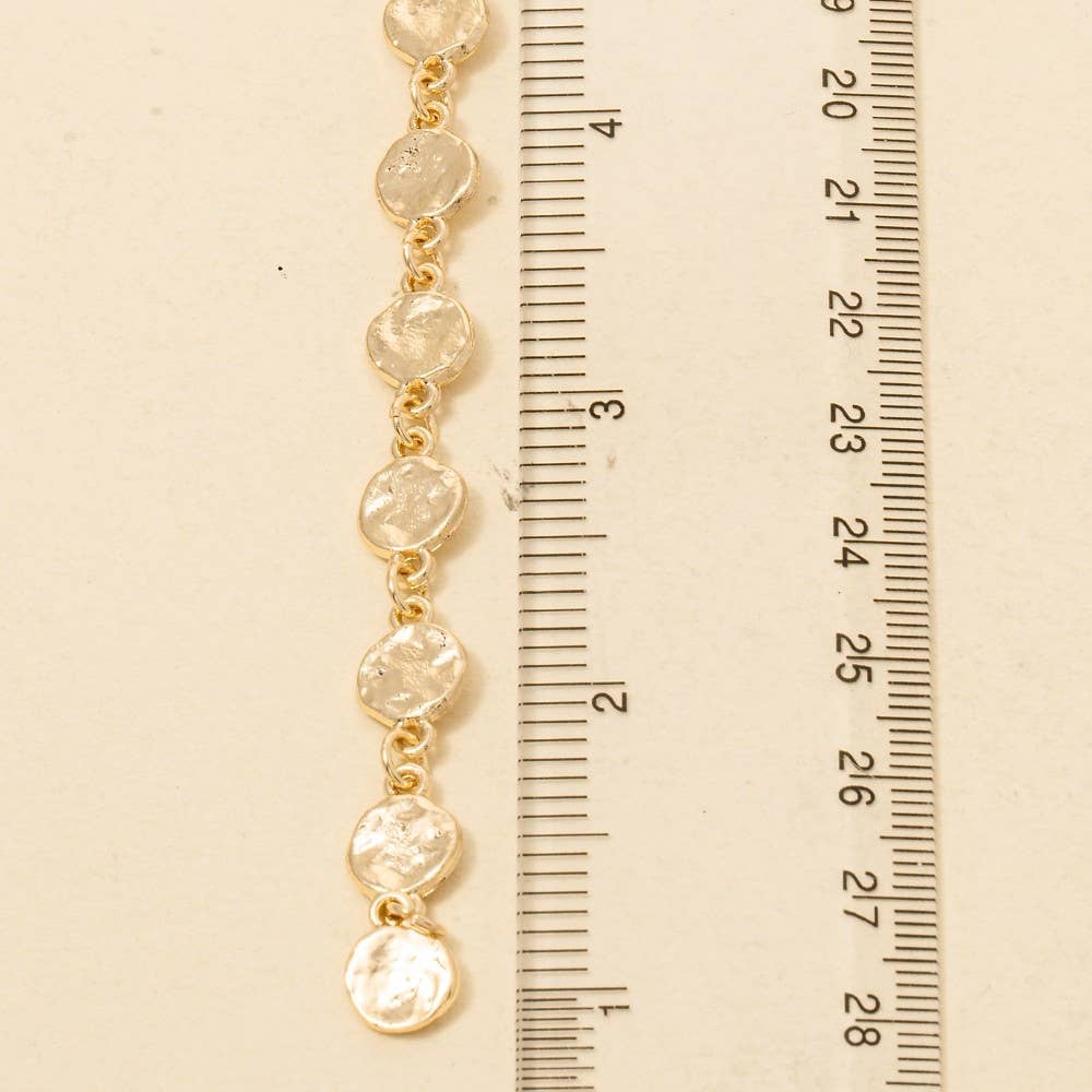 Mini Metallic Coins Long Chain Necklace