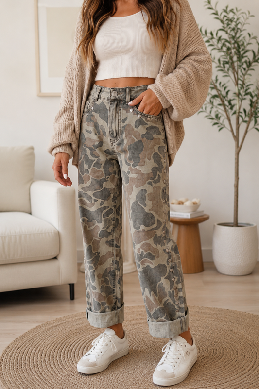 Camo Studded Jeans RTS