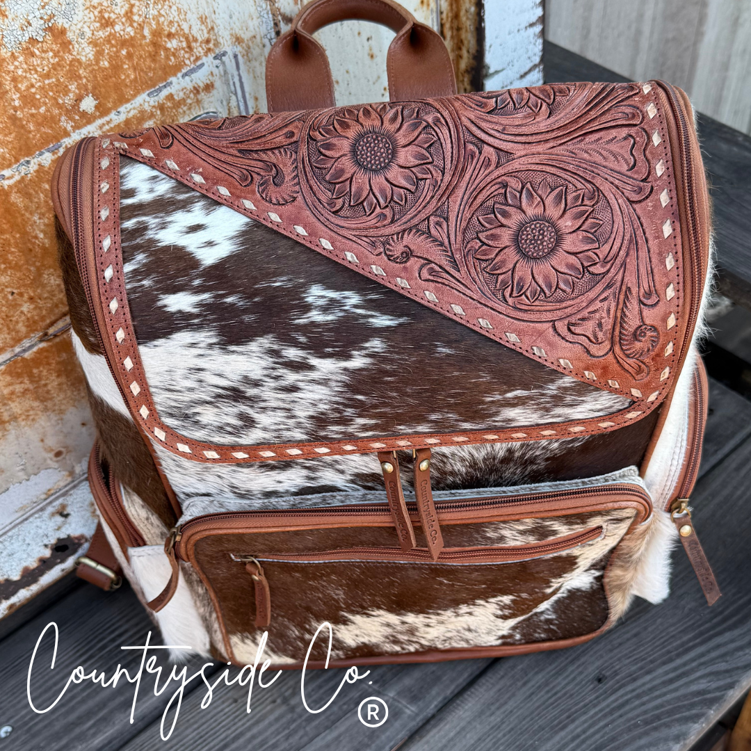 Mesa Cowhide Backpack Laptop Bag, travel bag