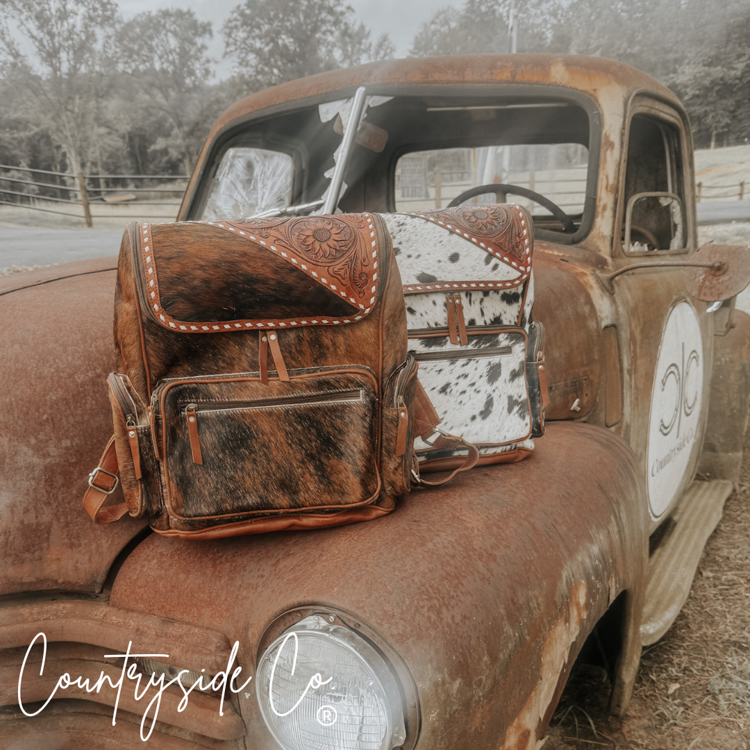Mesa Cowhide Backpack Laptop Bag, travel bag