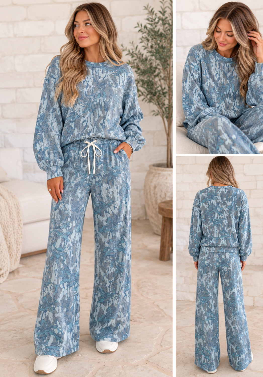 Camo Loose Pullover Set RTS