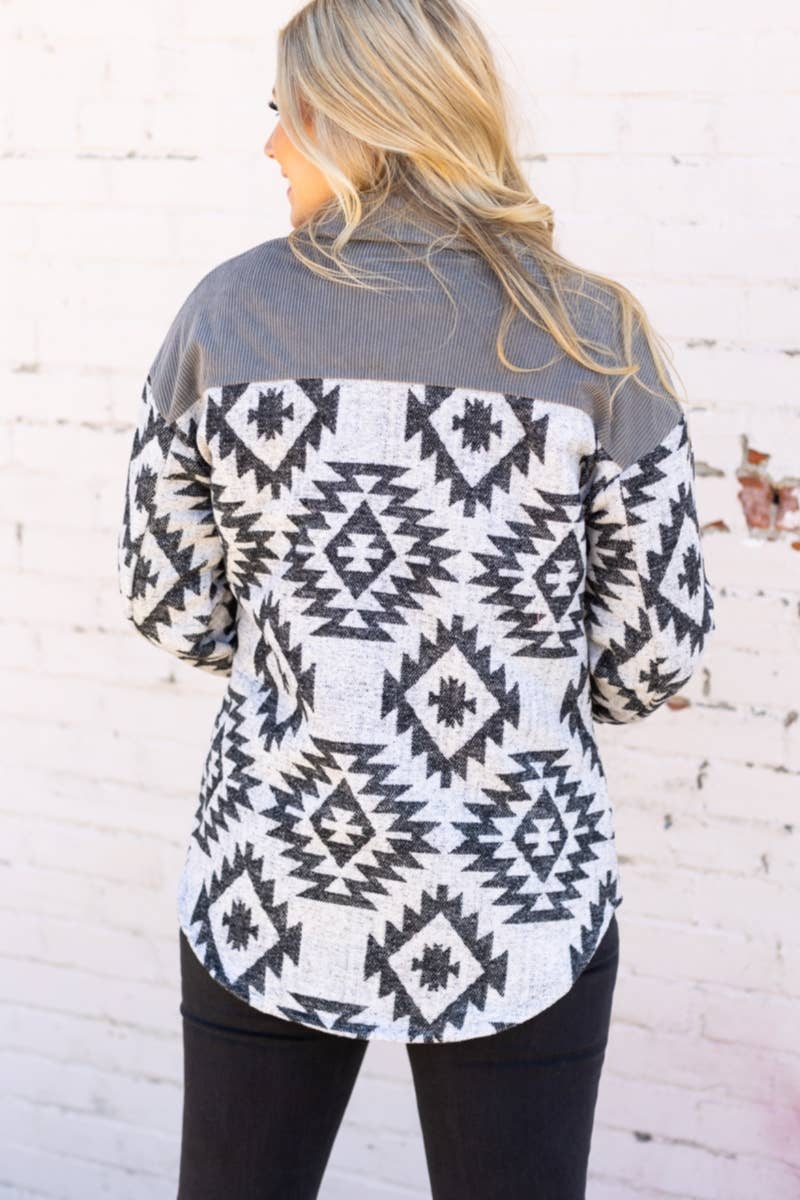 WESTERN AZTEC PATTERN JACKET