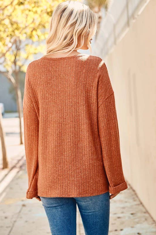 Ribbed Sweater Top