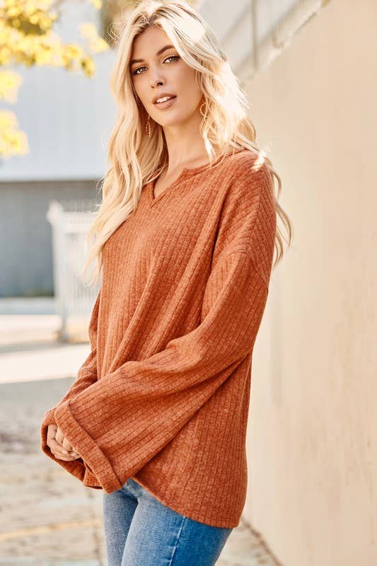 Ribbed Sweater Top