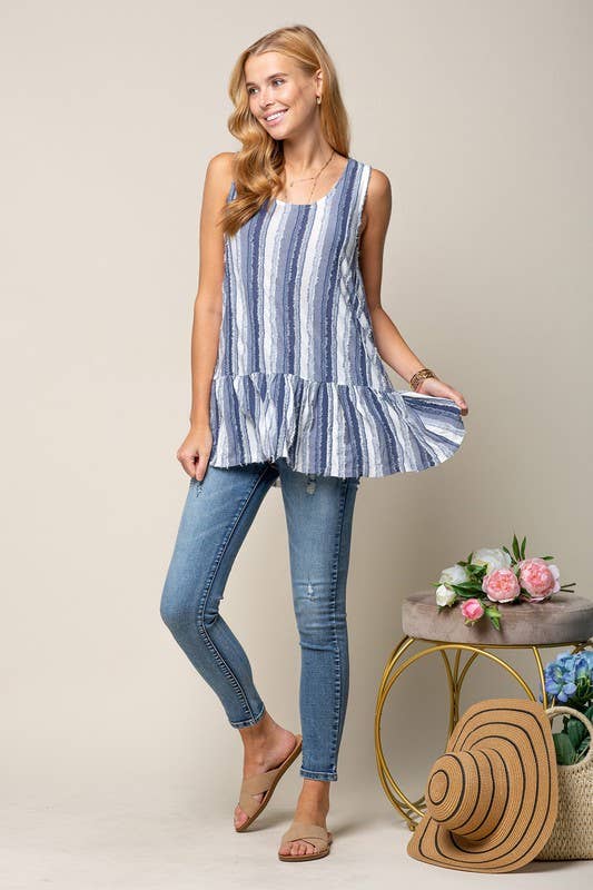 Frayed Knit Tunic Top