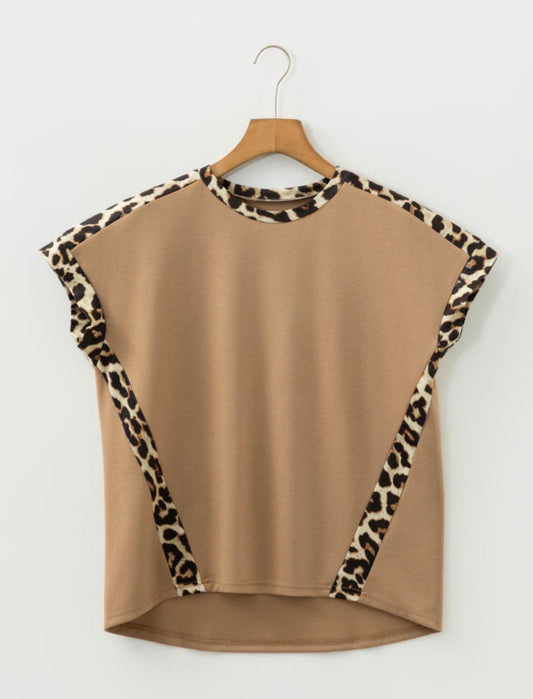 Leopard Trim Shirt RTS