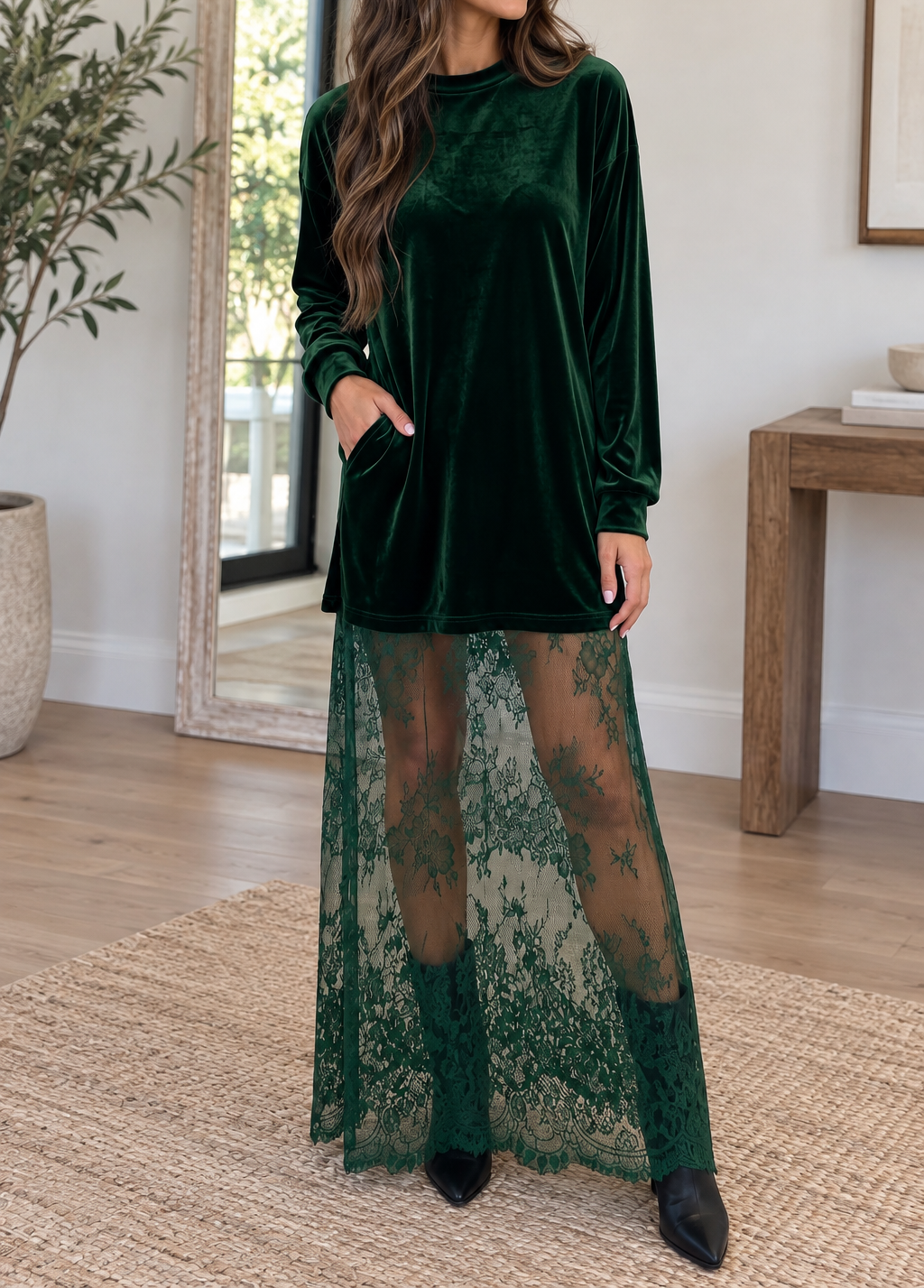 Velvet Lace Dress