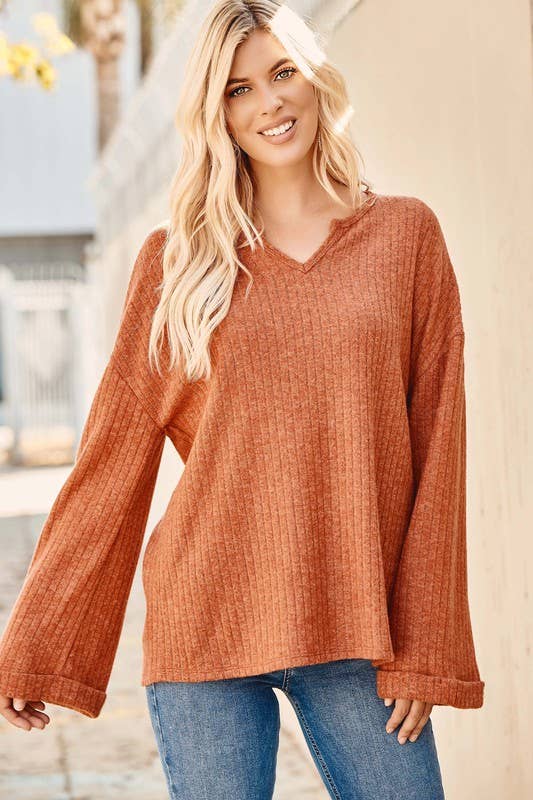 Ribbed Sweater Top