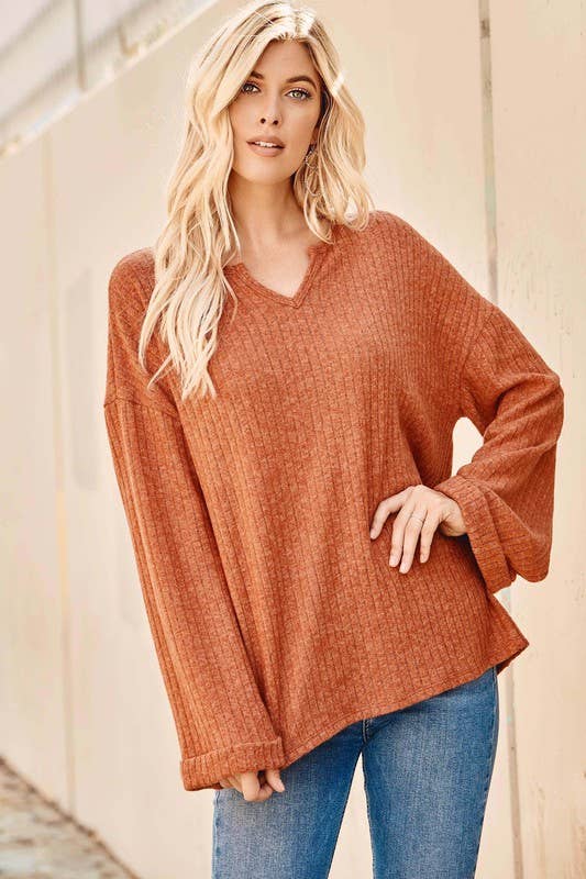 Ribbed Sweater Top