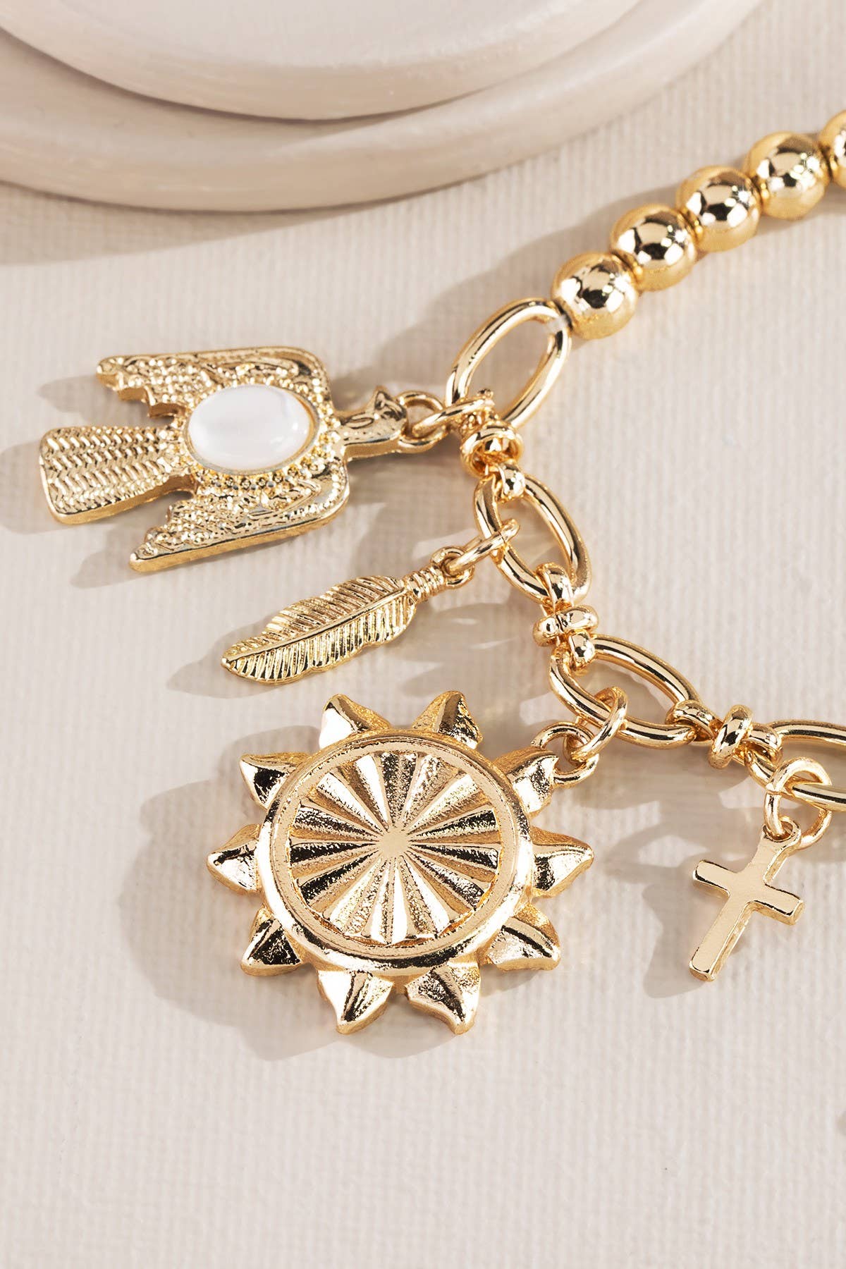 Vintage Faith Charm Bracelet