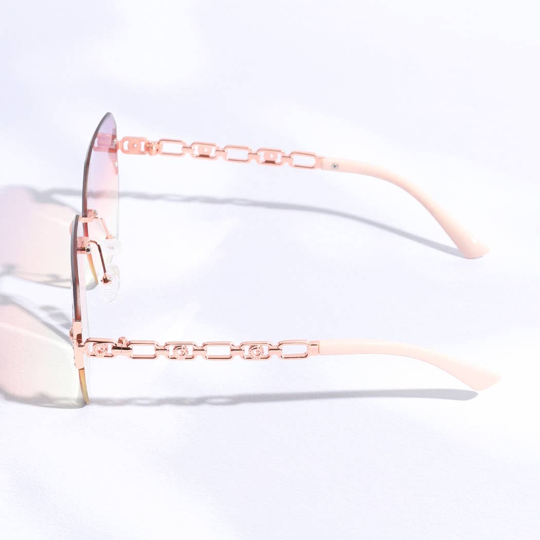 Hexagon Lenses Linked Design Legs Sunglasses