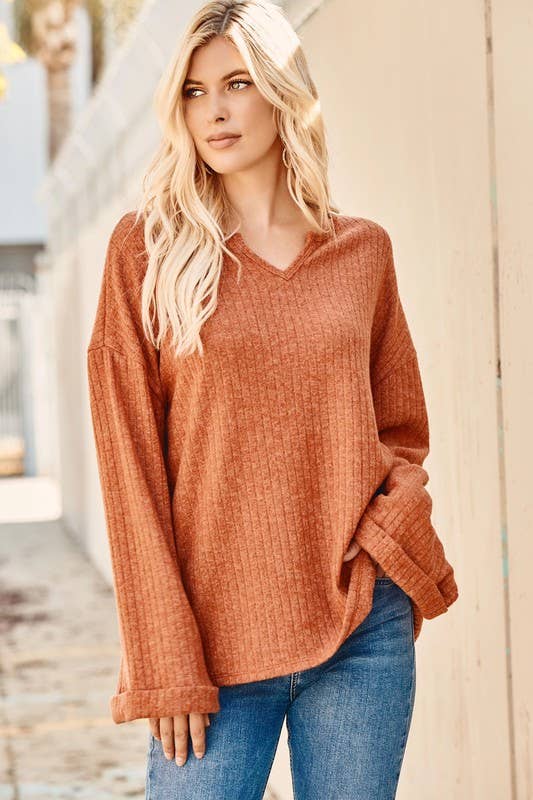 Ribbed Sweater Top