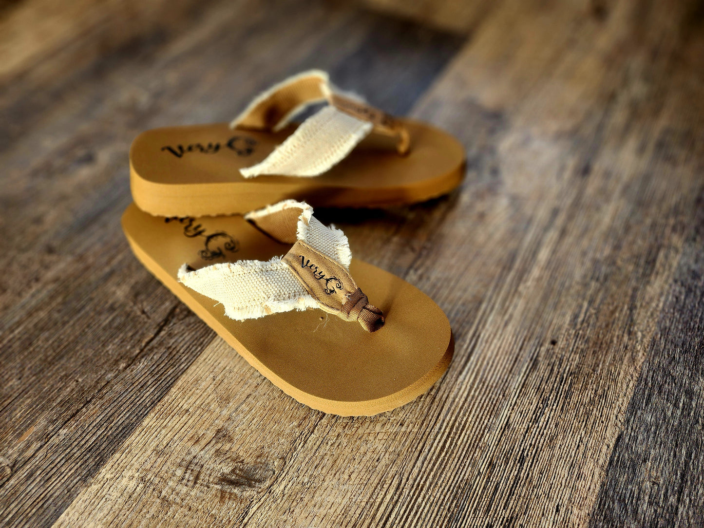 Tan Gypsy Jazz Flip Flops
