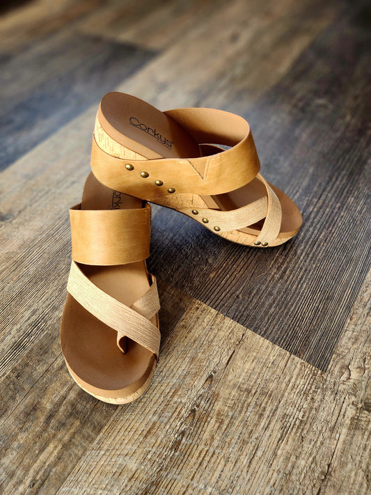 Caramel Bashful Corkys Sandals