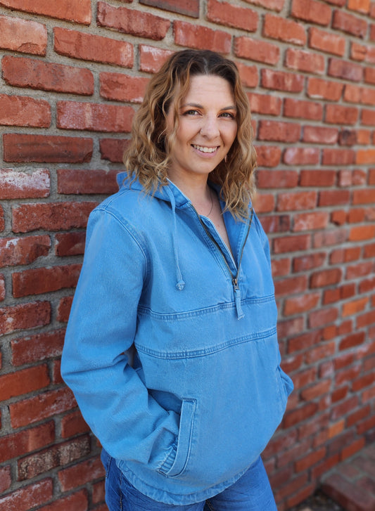 Denim Hoodie Jacket