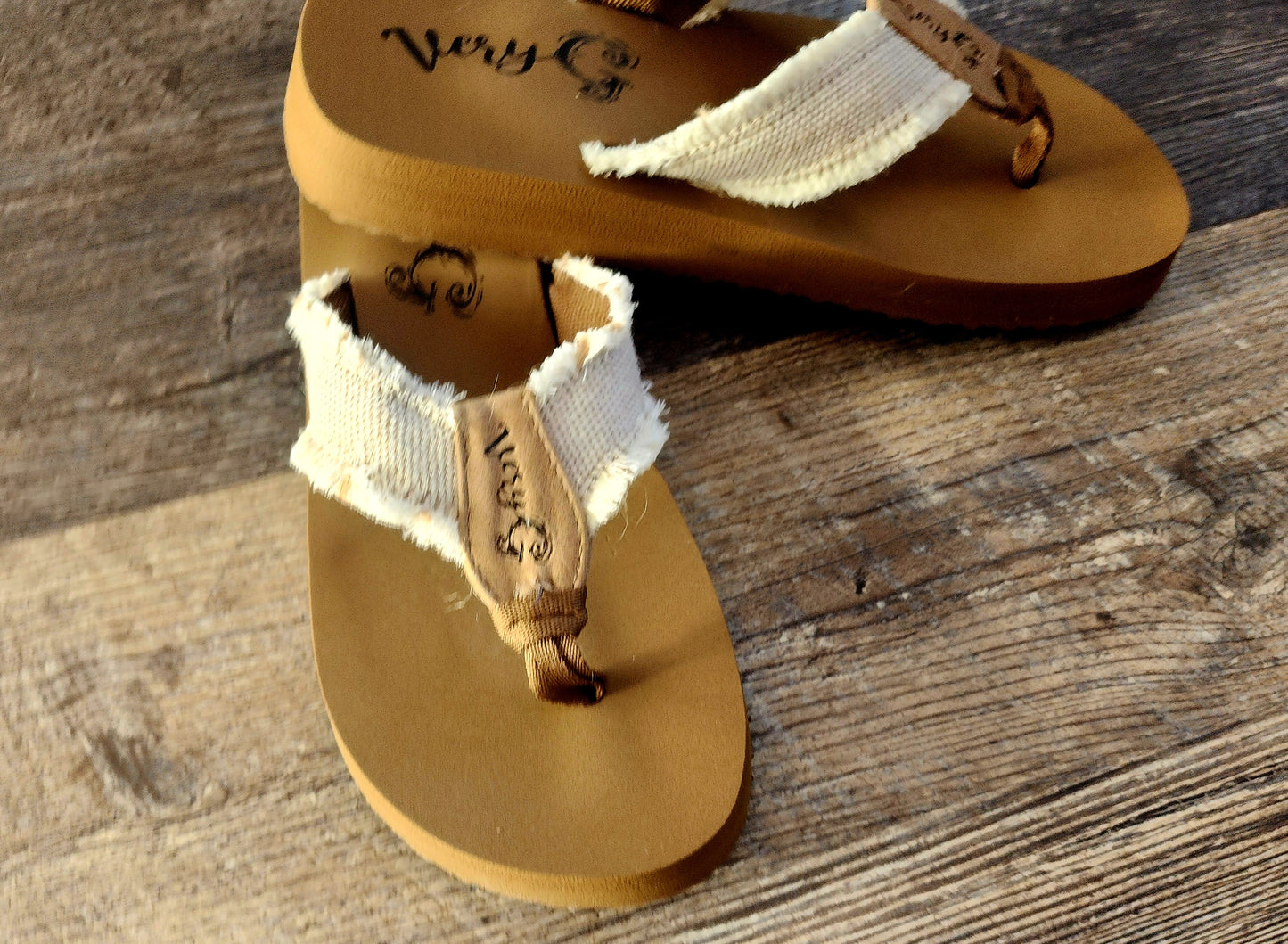 Tan Gypsy Jazz Flip Flops