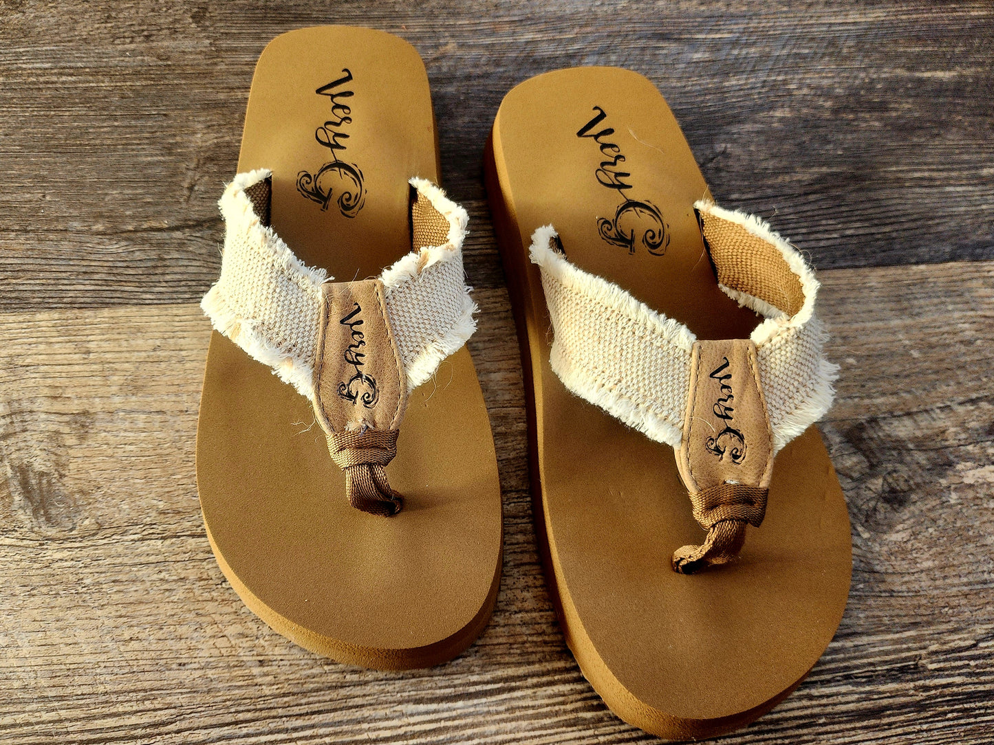 Tan Gypsy Jazz Flip Flops