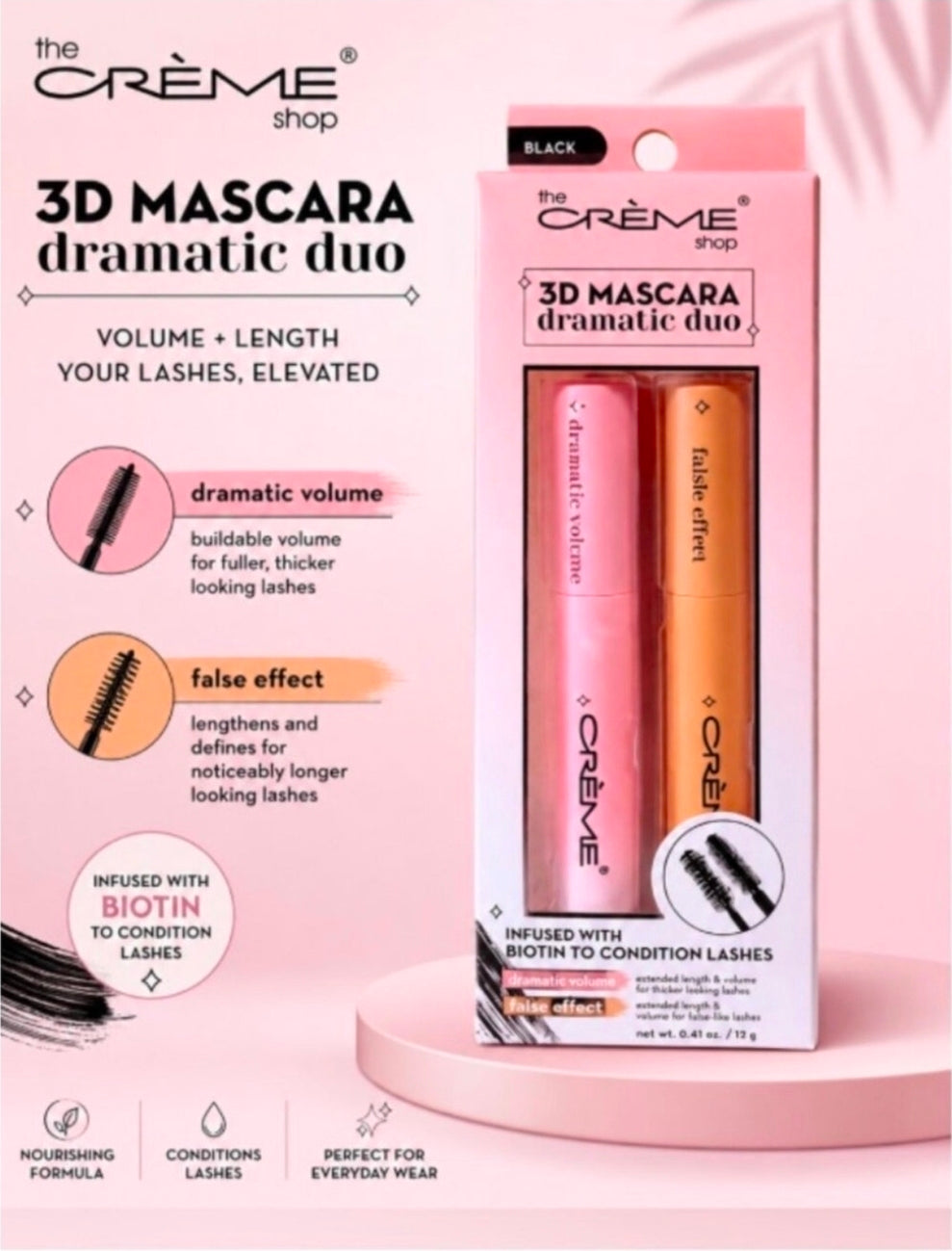 Creme Shop 3D Mascara Duo - False Effect & Dynamic Volume
