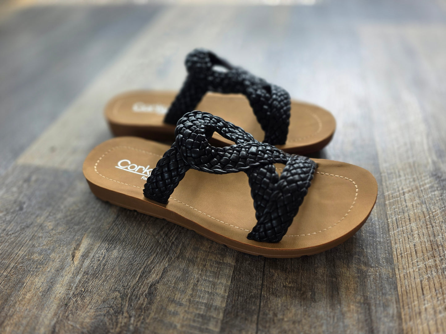 Black All Tangled Up Corkys Sandals
