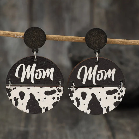 Mom Wooden Earrings (Copy)