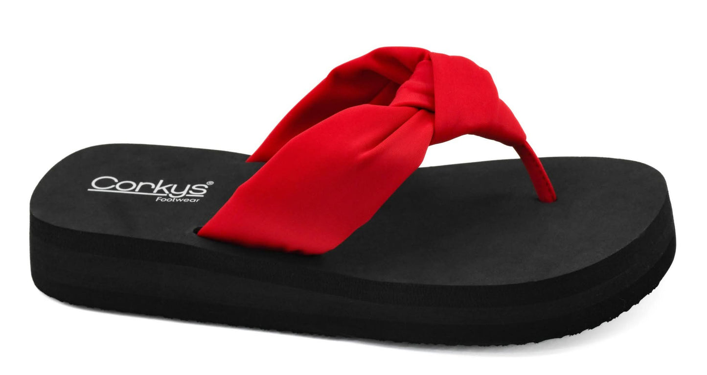 Red You Go Girl Corkys Flip Flops