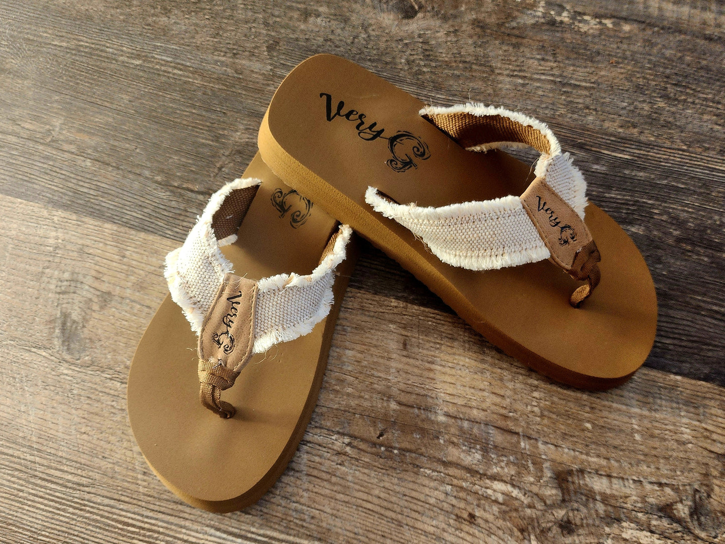 Tan Gypsy Jazz Flip Flops