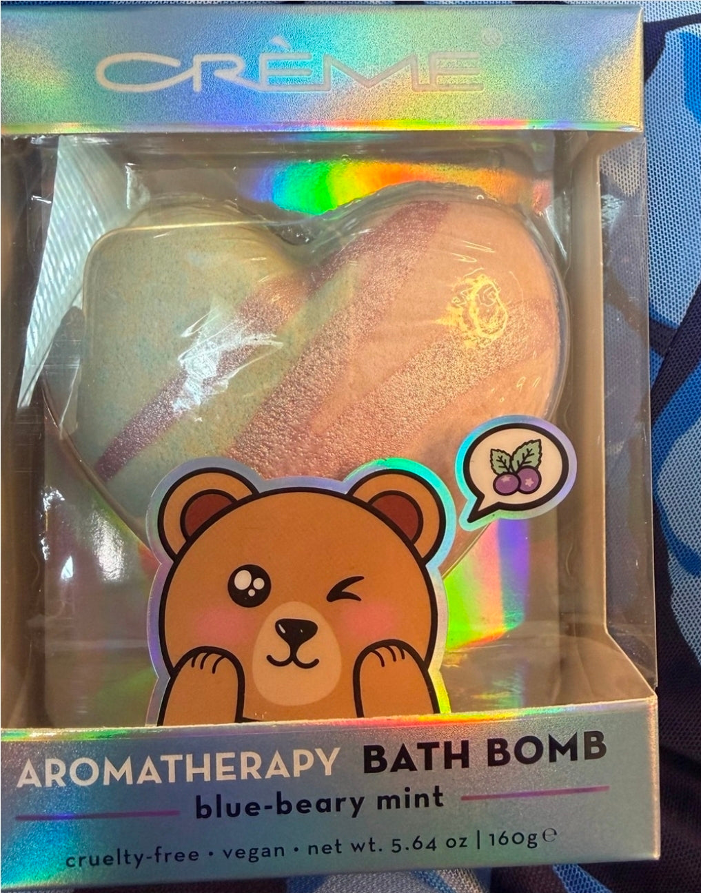 Creme Shop Bath Bomb - Blue Berry Mint