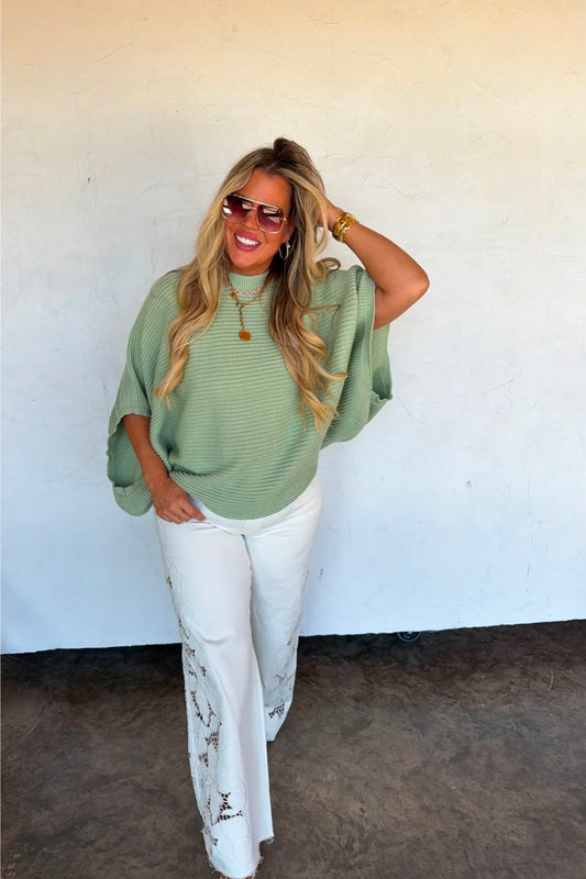 Sage Meg Pullover Poncho Top