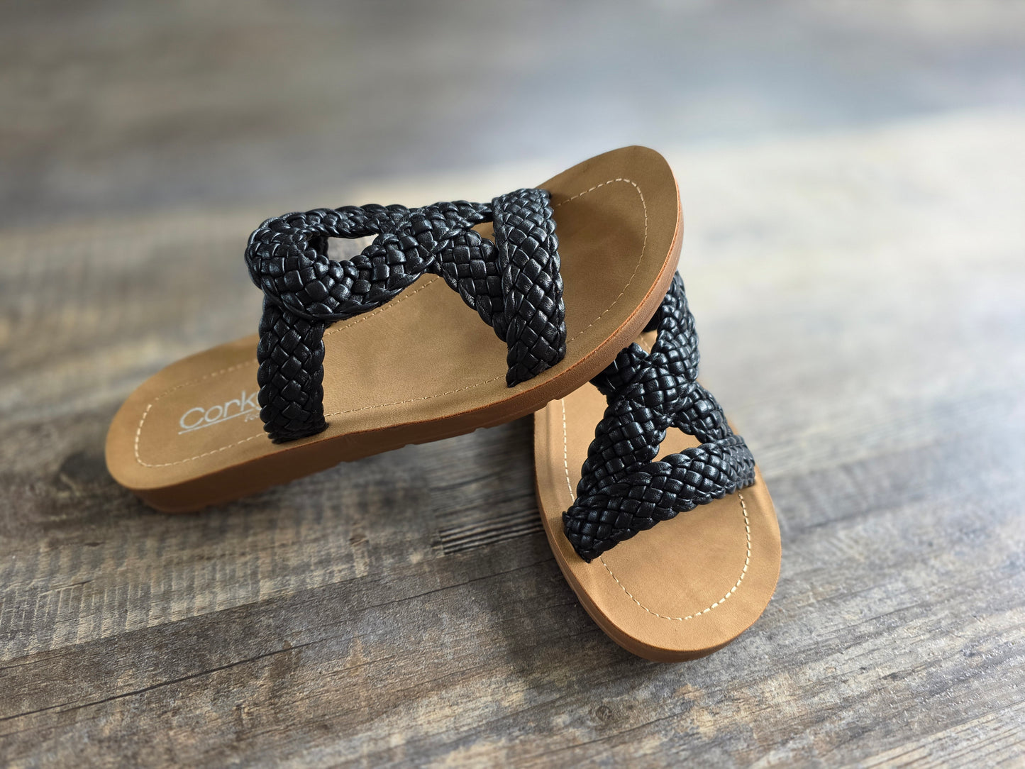 Black All Tangled Up Corkys Sandals