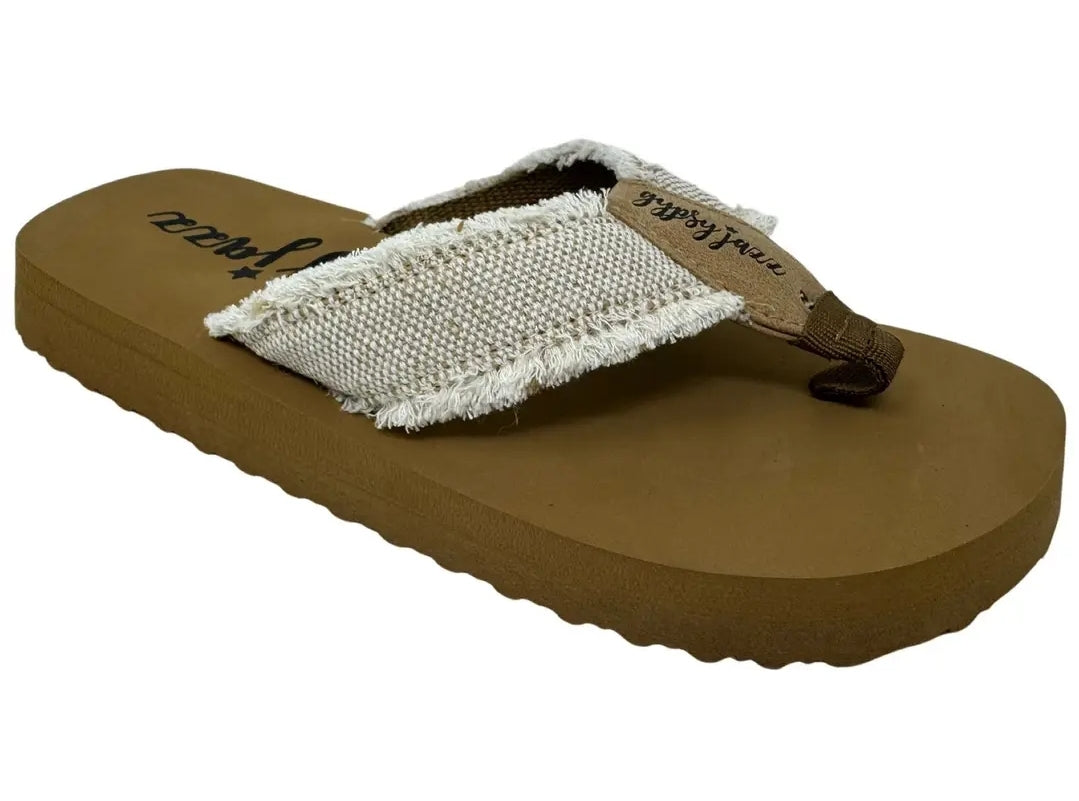 Tan Gypsy Jazz Flip Flops