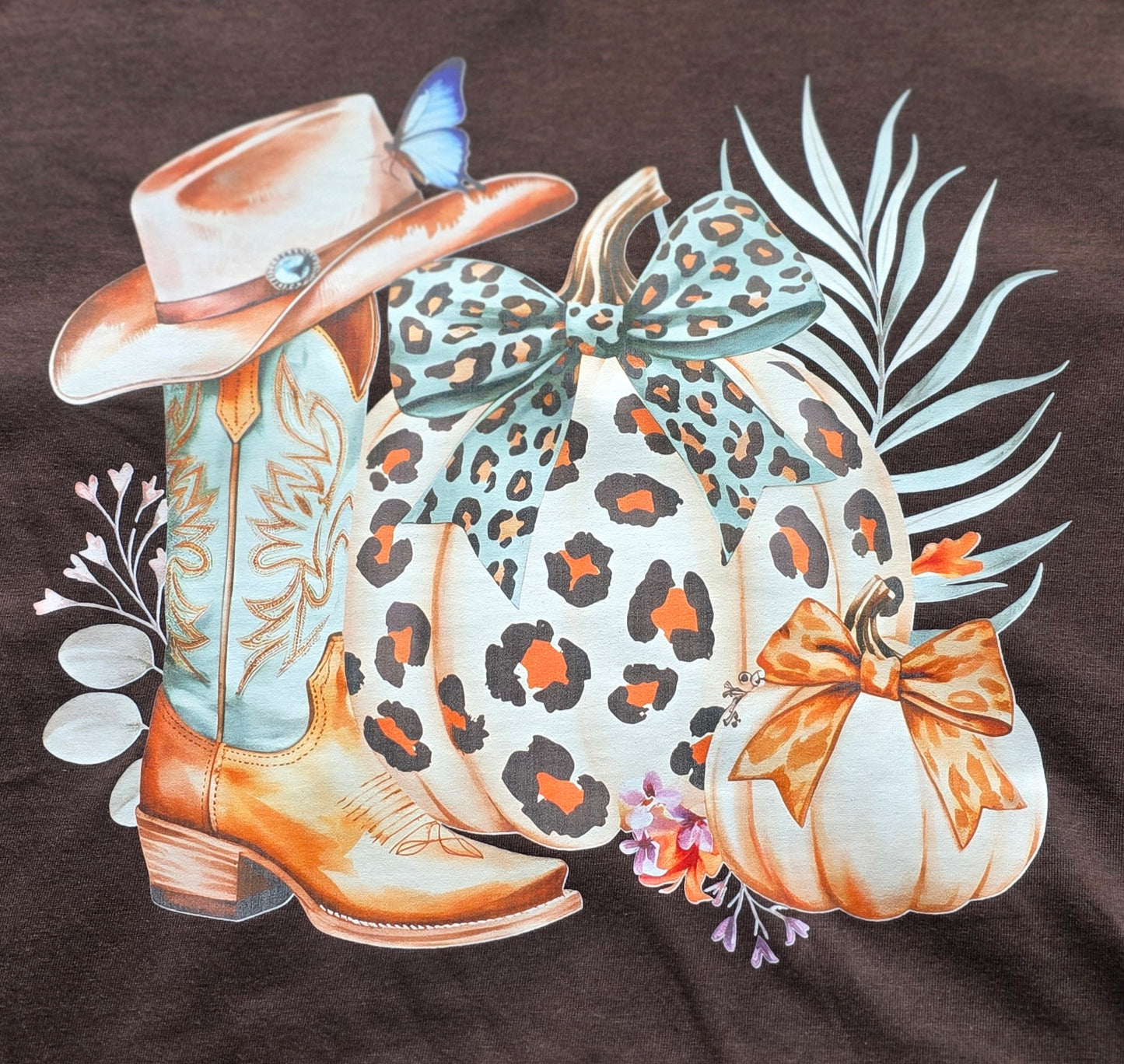 Leopard Pumpkin & Boots T-Shirt